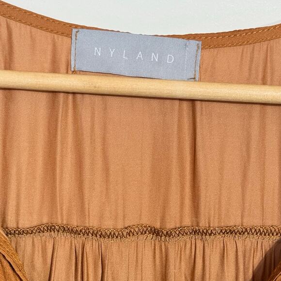 Nyland V-Neck Burnt Orange Mini Dress, Women's Size M - Picture 2 of 8